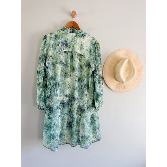 Tuckernuck | Palmerston Mini Swing Dress In Water Lilies Organza Lace | Sz XL - Picture 8 of 9